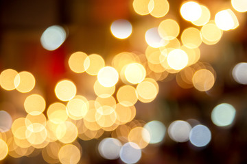Fototapeta premium Golden light bokeh for abstract background.