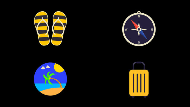 Tropical Travel Icons