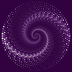 Dotted Halftone Vector Spiral Color Pattern or Texture