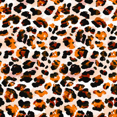 Full seamless leopard cheetah animal skin pattern. Design for textile fabric printing. Suitable for fashion use.
