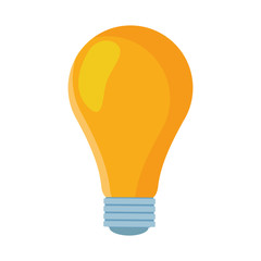 light bulb icon, flat colorful design