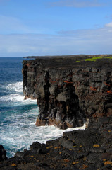 cliffs of at Hawaii volcanoes national park