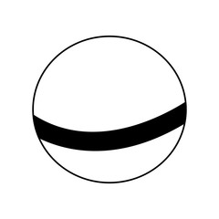ball icon image, flat design