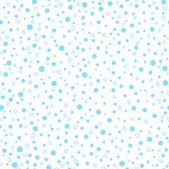 Vector seamless pattern - falling snow. Winter backdrop