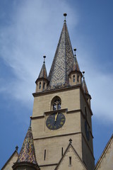 old clock tower of sibiu romania