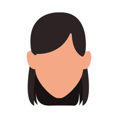 avatar woman face icon, flat design