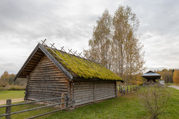 Fototapeta na wymiar BUGROVO, PUSHKINSKIYE GORY, Pskov region / Russia: Open-air museum named The Pushkin's village in village Bugrovo