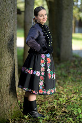 Slovak folklore. Slovakian folklore girl.