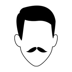 avatar man with mustache icon
