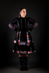 Slovak folklore. Slovakian folklore girl.
