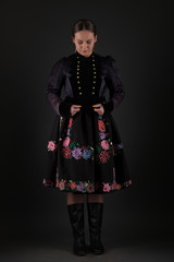 Slovak folklore. Slovakian folklore girl.