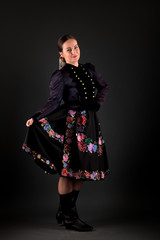 Slovak folklore. Slovakian folklore girl.