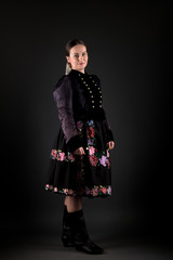 Slovak folklore. Slovakian folklore girl.