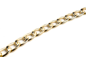 Fototapeta premium Golden chain on a white background isolate