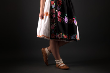 Slovak folklore. Slovakian folklore girl.
