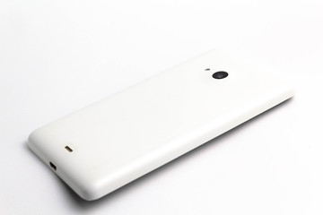 white phone on a white background isolate