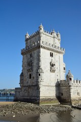 Fototapeta na wymiar belem castle facade lisbon portugal