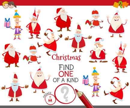 one of a kind game with Santa Claus characters