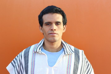 Indigenous South American man portrait 