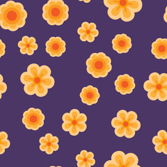 Day of the dead flowers, seamless pattern. Flower design texture.