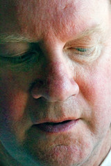 Pensive Older Mans Face Close Up