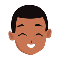 happy man cartoon icon, flat design
