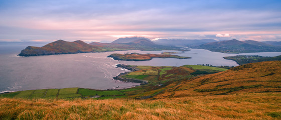 Beautiful view landscape seascape sunrise morning sunlight Valentia Island  Cromwell Point...