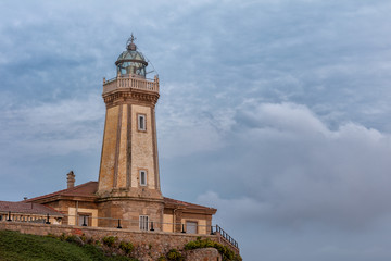 Fototapeta na wymiar Aviles lighthouse tower. Asturias, Spain.