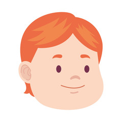 cartoon boy icon, flat design