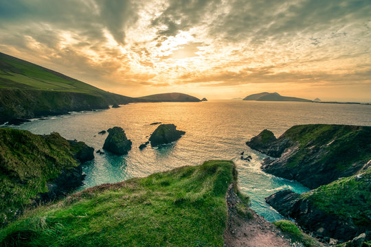 Ring of Dingle Peninsula Kerry Ireland Cumenoole beach sharp stones Slea Head