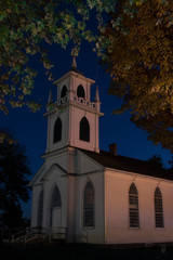 Fototapeta na wymiar old church at night