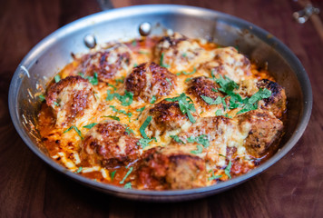 Italian meatballs with marinara sauce