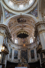 Fototapeta na wymiar Italie - Bergame - Intérieur de la basilique Santa Maria Maggiore