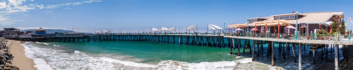 Panoramic view of the Redondo Beach pier in Redondo Beach, California