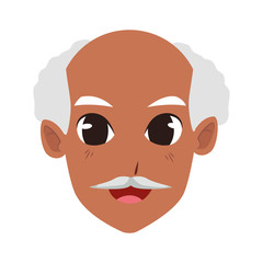 Obraz premium old man cartoon icon, colorful flat design