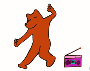 a bear dancing