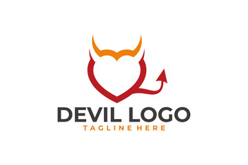 devil logo icon vector isolated