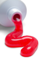 Red Toothpaste Close Up