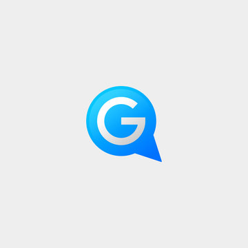 Letter G Chat Logo Template Vector Design