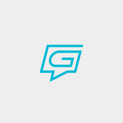 Letter G Chat Logo Template Vector Design