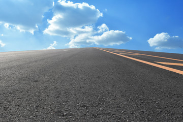 Road floor and sky background for your texture or content,The road leading to the eye.