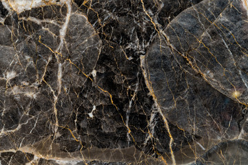 Naklejka na ściany i meble Black and gold marble texture stone background.