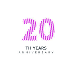 20 Year Anniversary Vector Template Design Illustration
