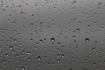 Water drops on the glass
