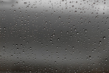 Water drops on the glass
