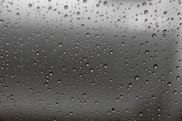 Water drops on the glass