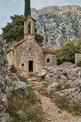 Fototapeta na wymiar old stone church at Kotor Montenegro