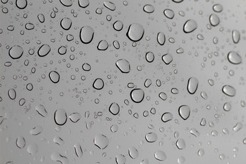 Water drops on the glass