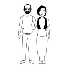 old couple standing icon image