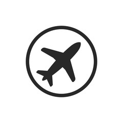 Fototapeta premium Airplane icon vector symbol illustration EPS 10